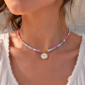 Collier Cordon Liberty coloré et étoile de mer