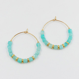 Boucles d'oreilles Amazonite naturelles