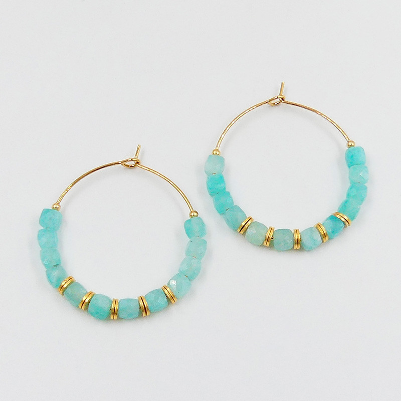 Boucles d'oreilles Amazonite naturelles