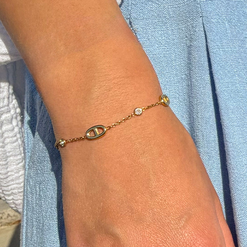 Bracelet maille marine acier inoxydable