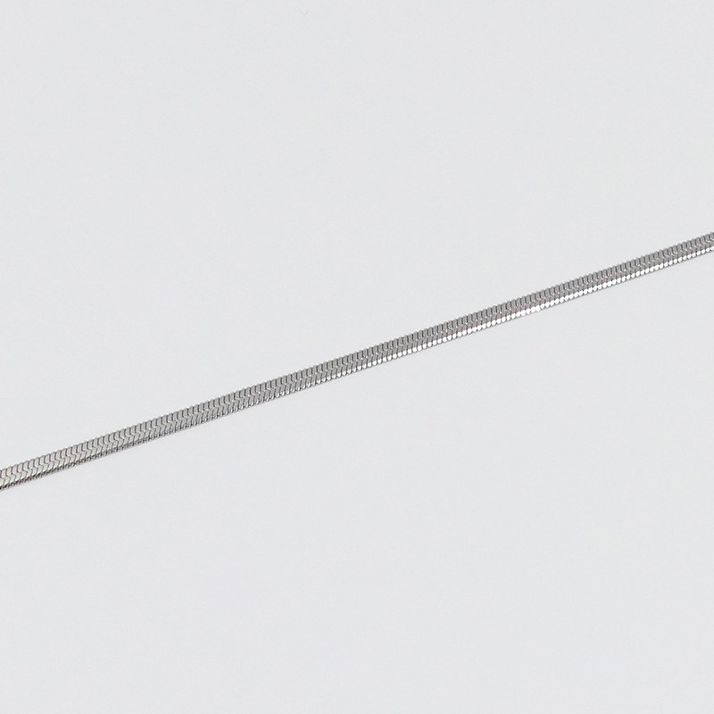 Chevillère maille snake argenté