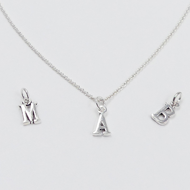 Collier Argent Lettres
