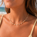 Collier acier inoxydable et oeil coloré