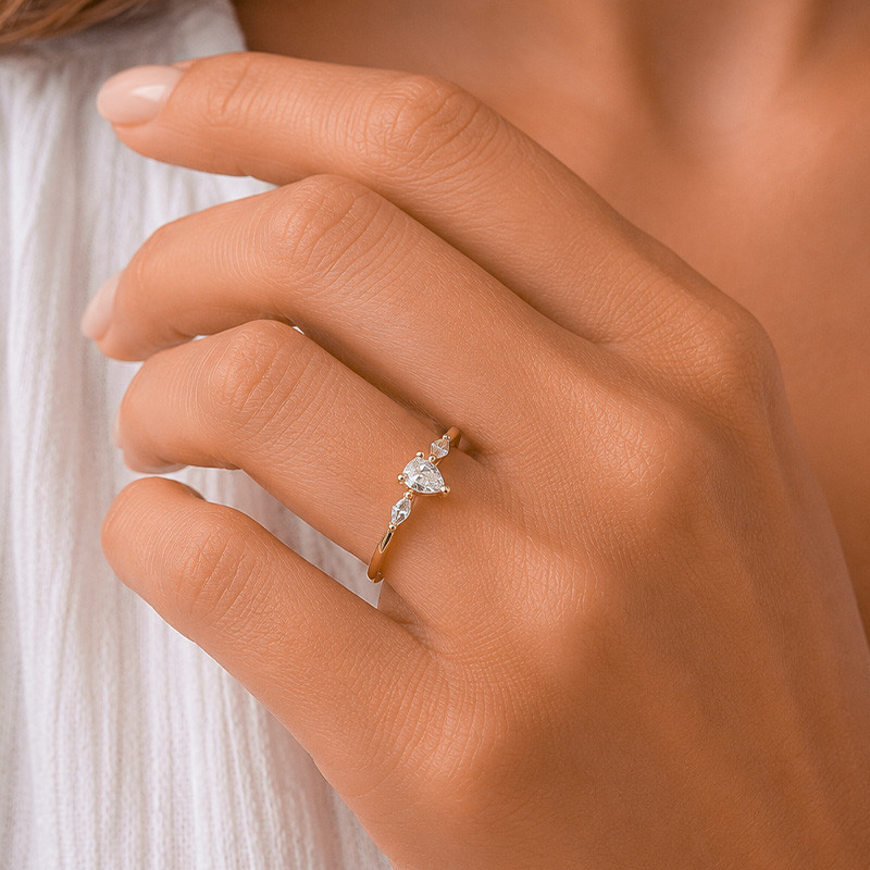 Bague plaqué or femme