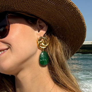 Boucles d'oreilles dorées femme