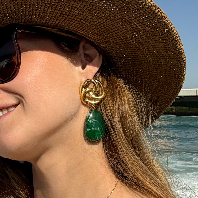 Boucles d'oreilles dorées femme