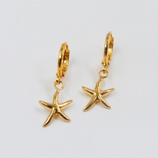 Boucle d'oreille étoile de mer dorée