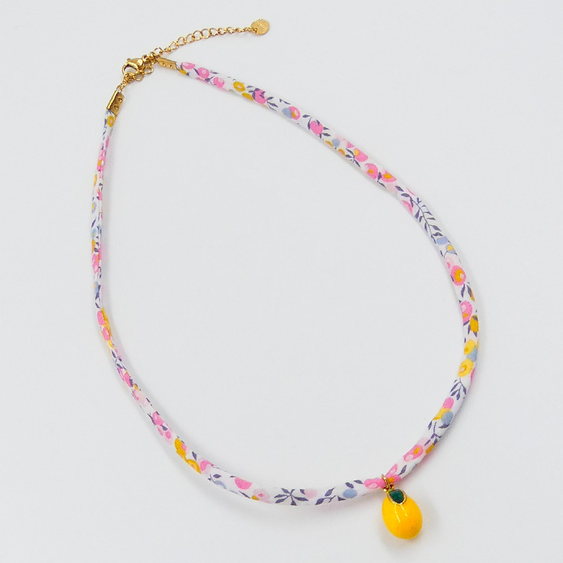 Collier pendentif citron