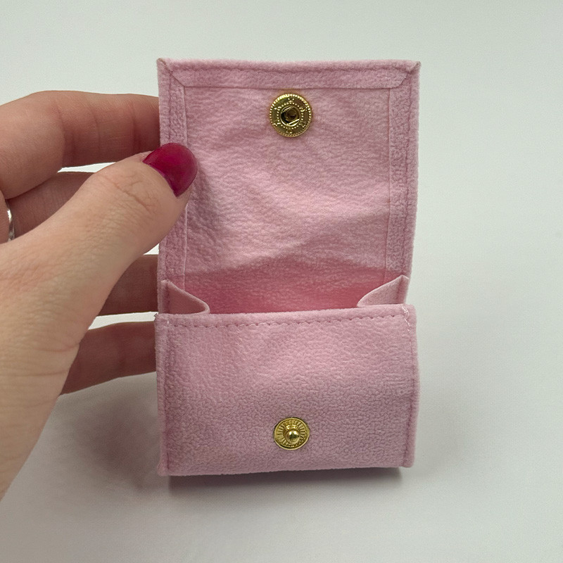 Écrin bague velours rose