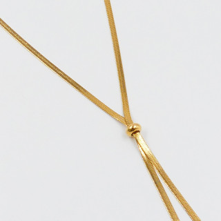 Collier maille serpent doré