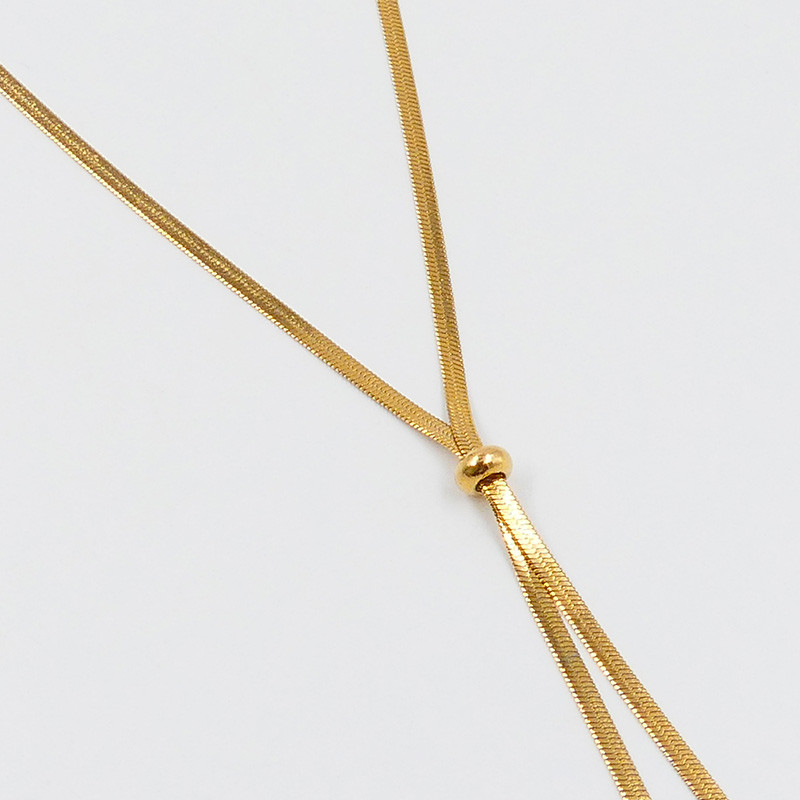 Collier maille serpent doré