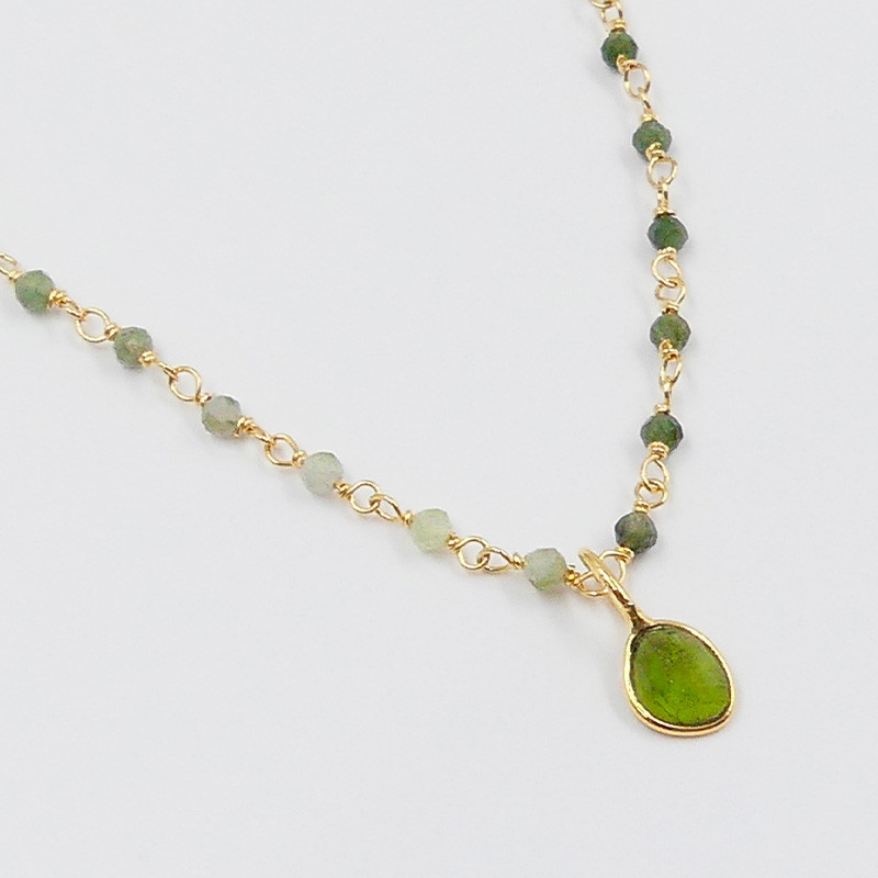 Collier pendentif tourmaline