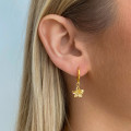 Boucle à l'unité dorée fleur tropicale