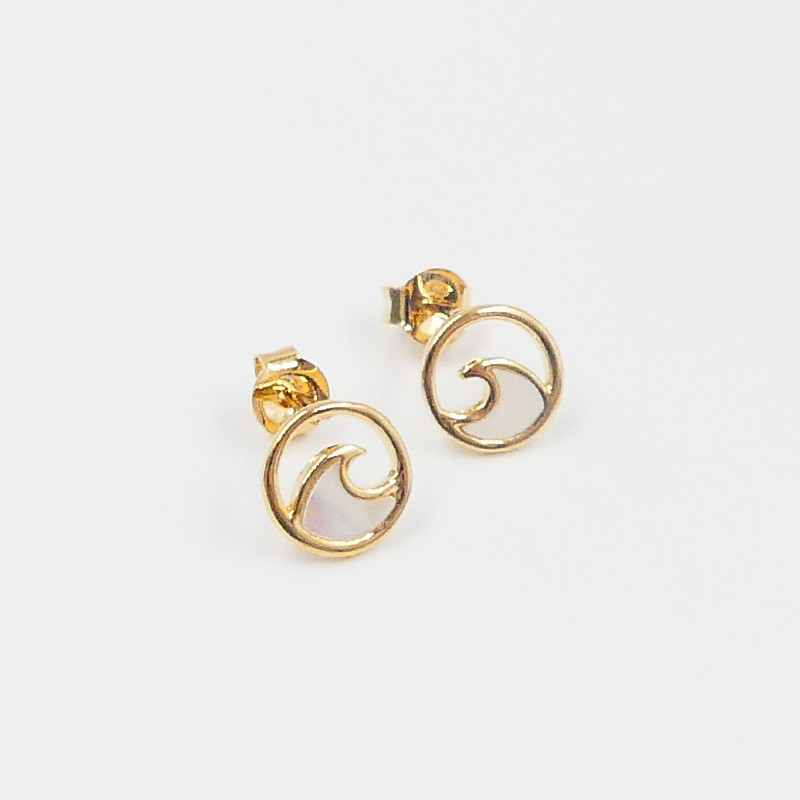 Clous d'oreilles plaqué or femme