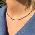 Collier Or 18 Carats Diamants noirs Facettés