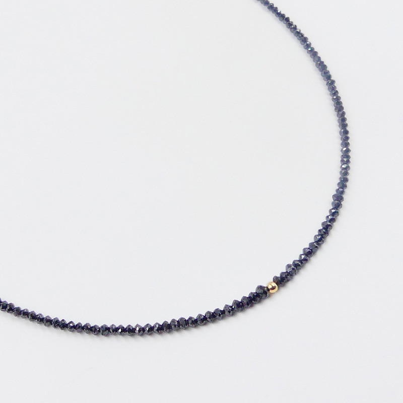 Collier diamants noirs fait main Seignosse