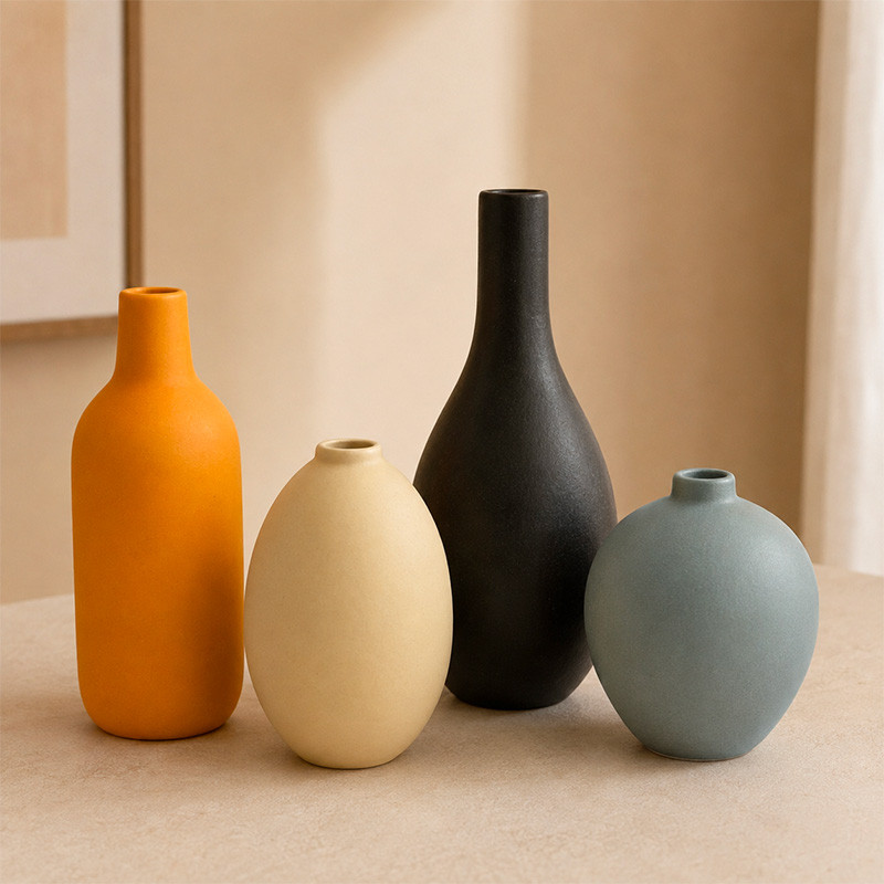 set de 4 vases décoratifs en céramique