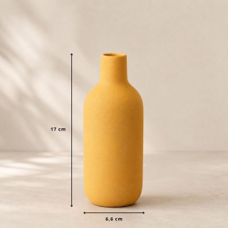 vase jaune décoratif en céramique