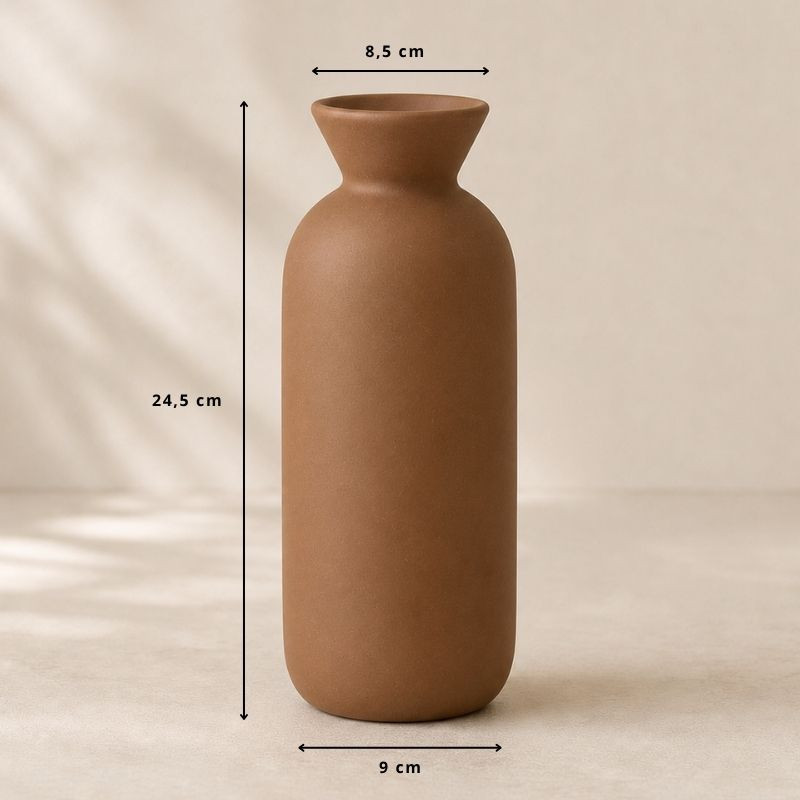 Vase marron décoratif 24,5 cm