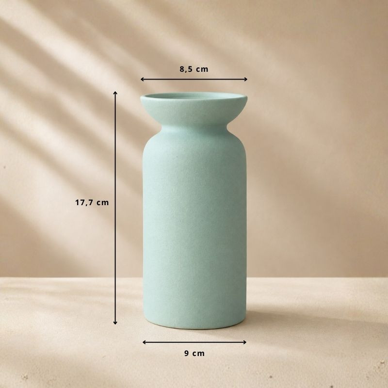 Vase vert d’eau décoratif 17,7 cm