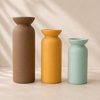 Set de 3 vases décoratifs colorés