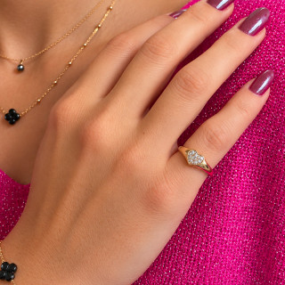 pinky ring femme dorée