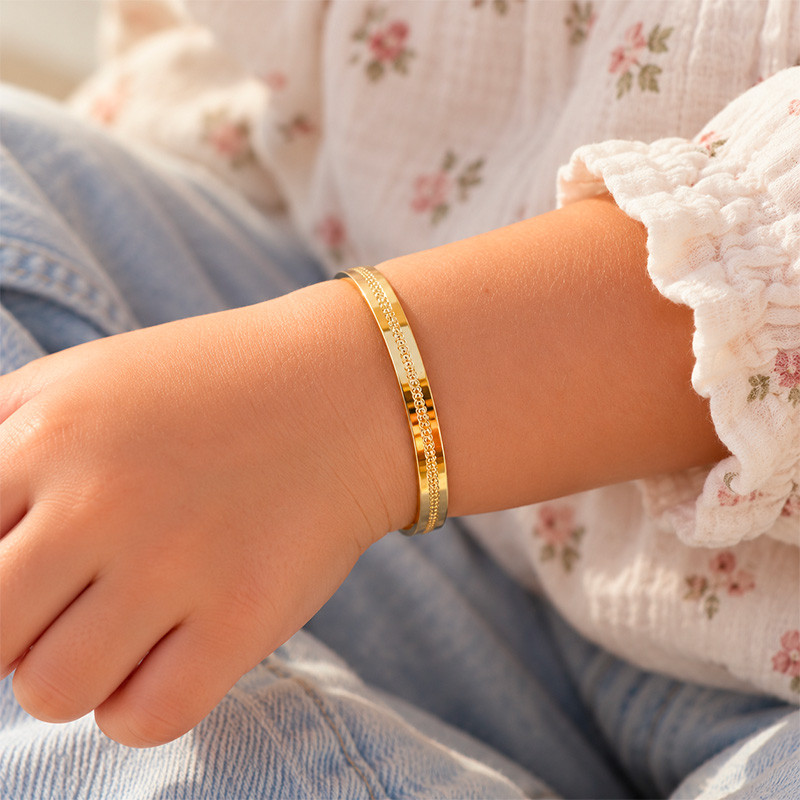 bracelet jonc enfant doré