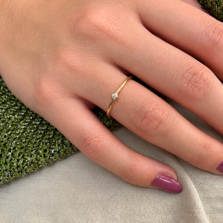 bague solitaire diamant or 18 carats
