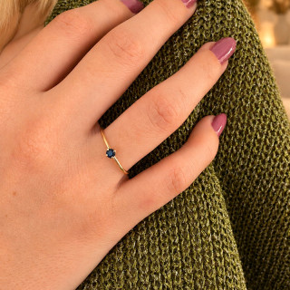 bague saphir bleu femme or 18 carats