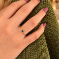 Bague Solitaire Saphir 18 Carats