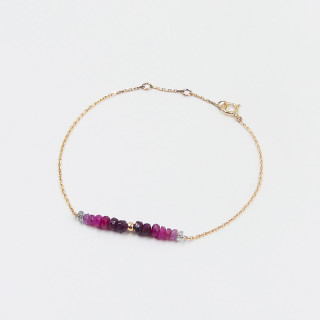 Bracelet or 18 carats et rubis