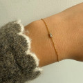 Bracelet or 18 carats baguette Diamant blanc