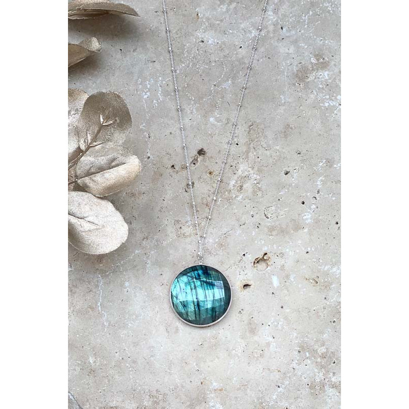 Sautoir Argent Grande Labradorite