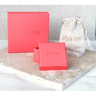 Collier Doré links noir et croix