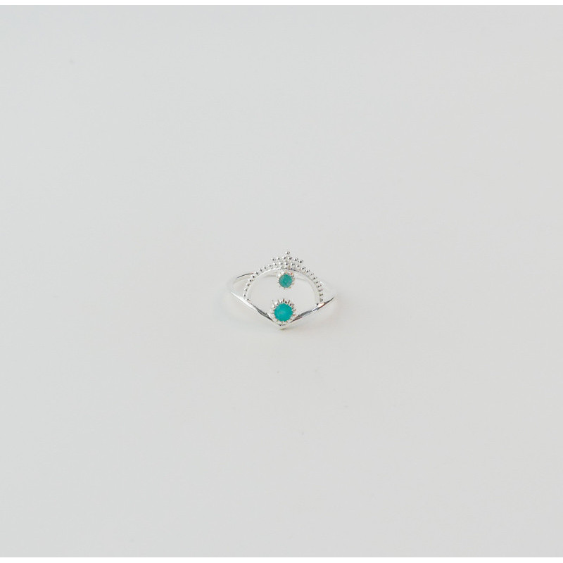 Bague Argent Tiare Amazonite