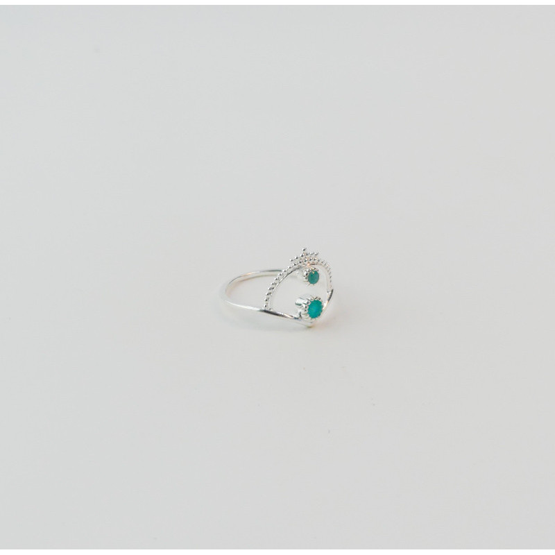 Bague Argent Tiare Amazonite