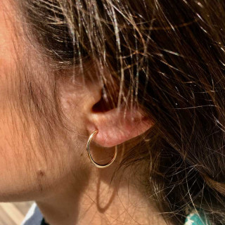 Créoles Fines Plaqué or 16 mm