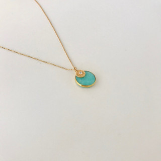 Collier Plaqué Or Amazonite