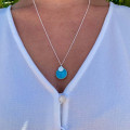 Collier Argent pendentif Amazonite