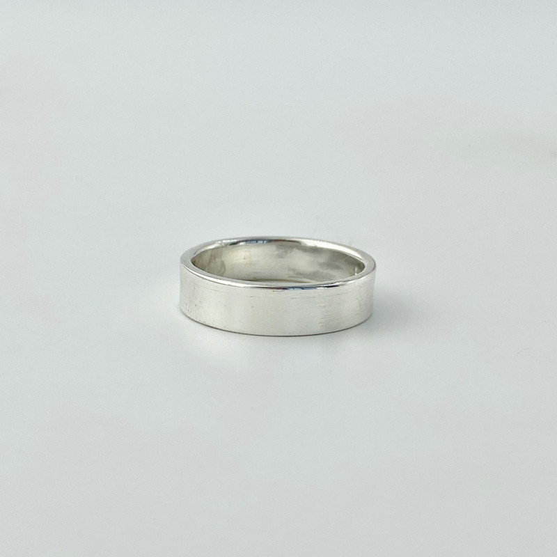 Bague Argent Alliance large 5 mm
