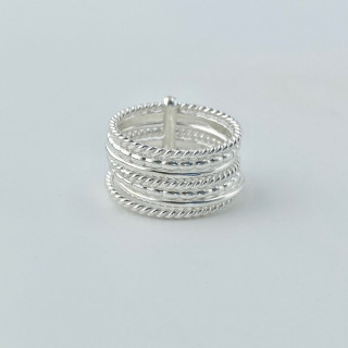 Bague Argent Semainier 7 anneaux