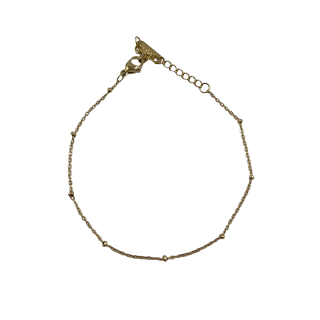 Bracelet chaine acier doré avec petites boules
