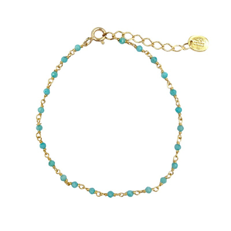Bracelet Doré rang de pierres fines
