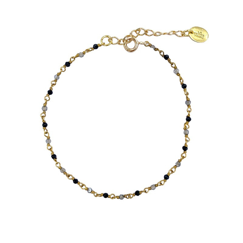 Bracelet Doré rang de pierres fines