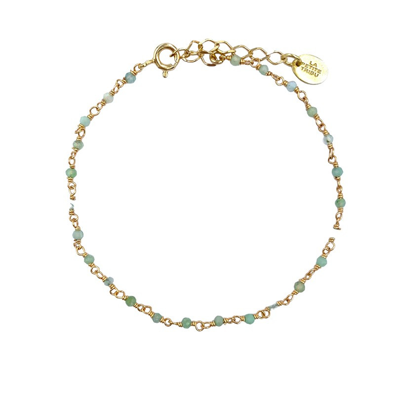 Bracelet Doré rang de pierres fines