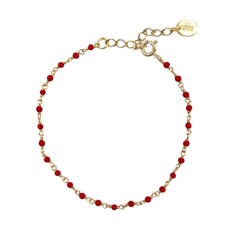 Bracelet Doré rang de pierres fines