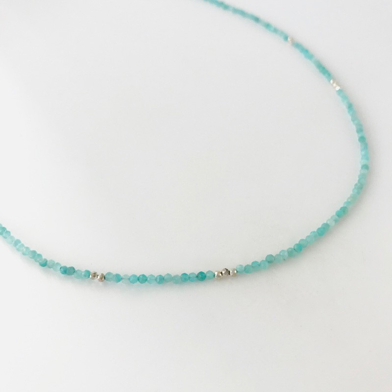 Collier Argent et pierres fines au choix