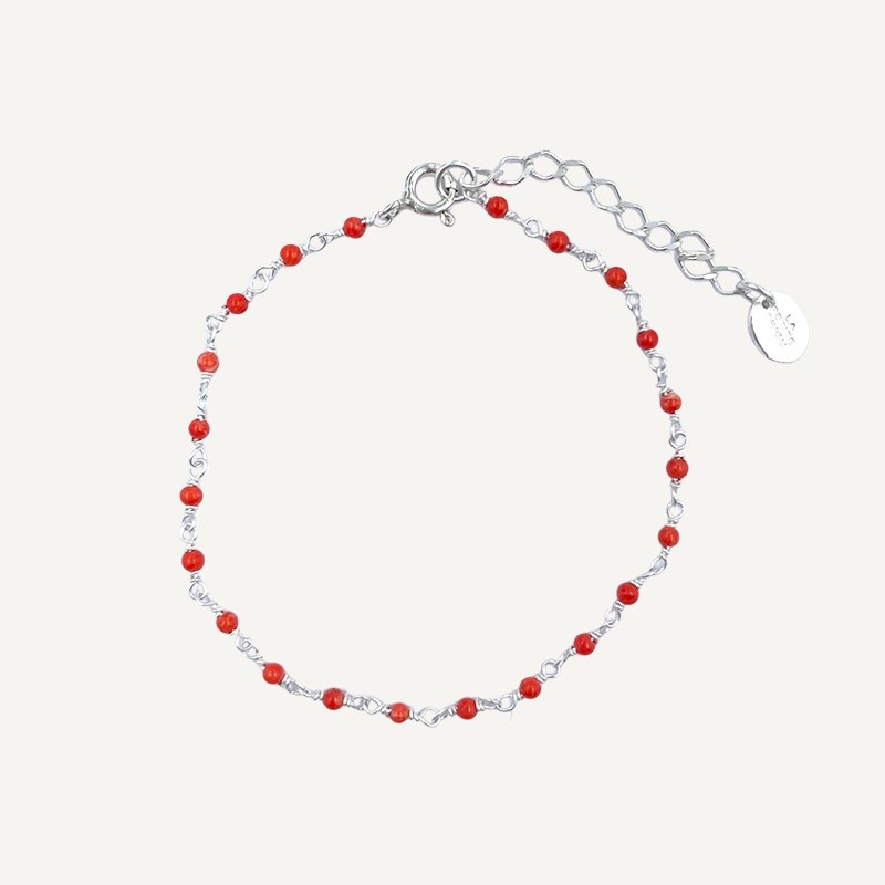 Bracelet Argent rang de pierres fines