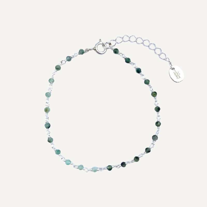 Bracelet Argent rang de pierres fines