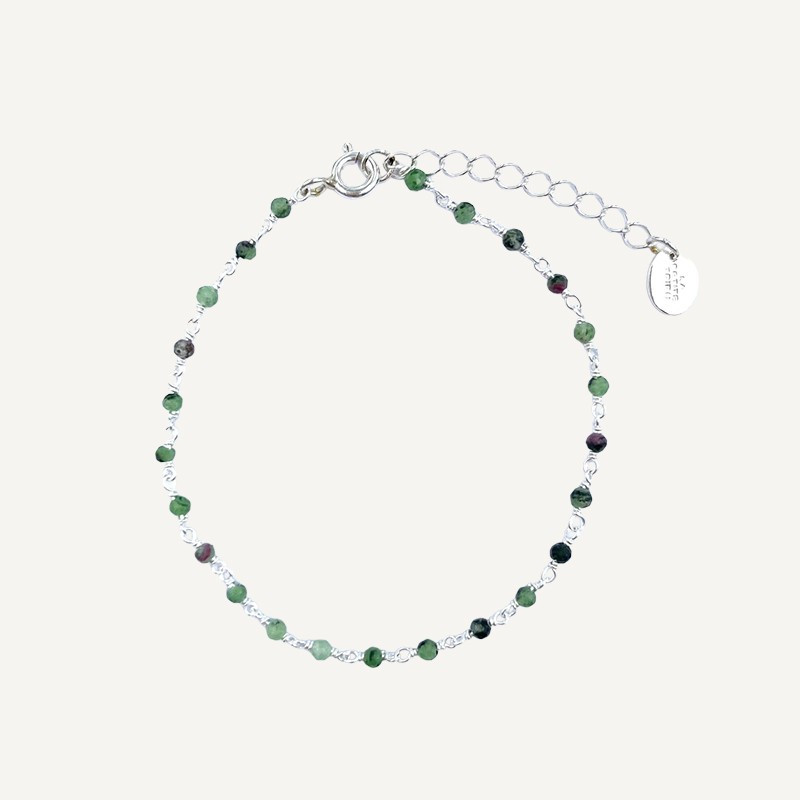 Bracelet Argent rang de pierres fines